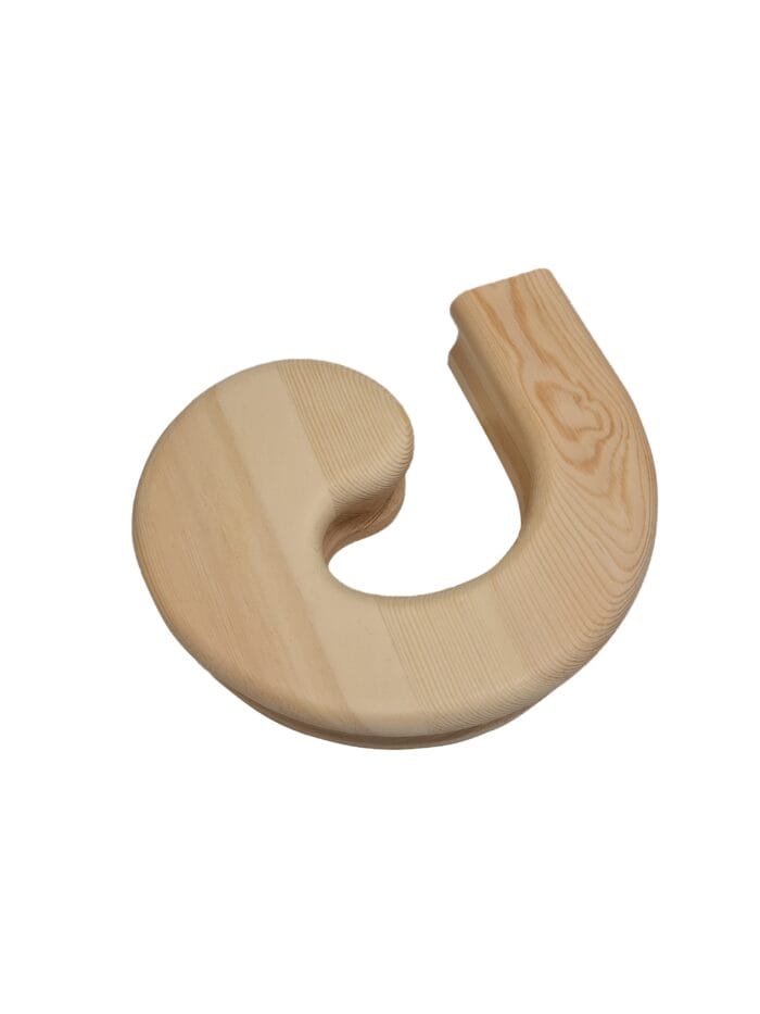Continuous Pine Handrail Left Hand HDR Volute and Ramp - Image 4
