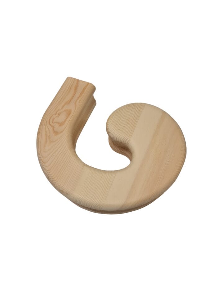 Continuous Pine Handrail Right Hand HDR Volute and Ramp - Image 4