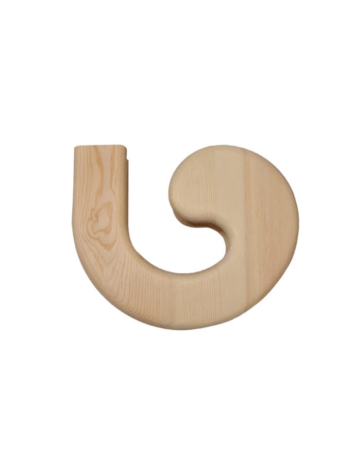 Continuous Pine Handrail Right Hand HDR Volute and Ramp - Image 3